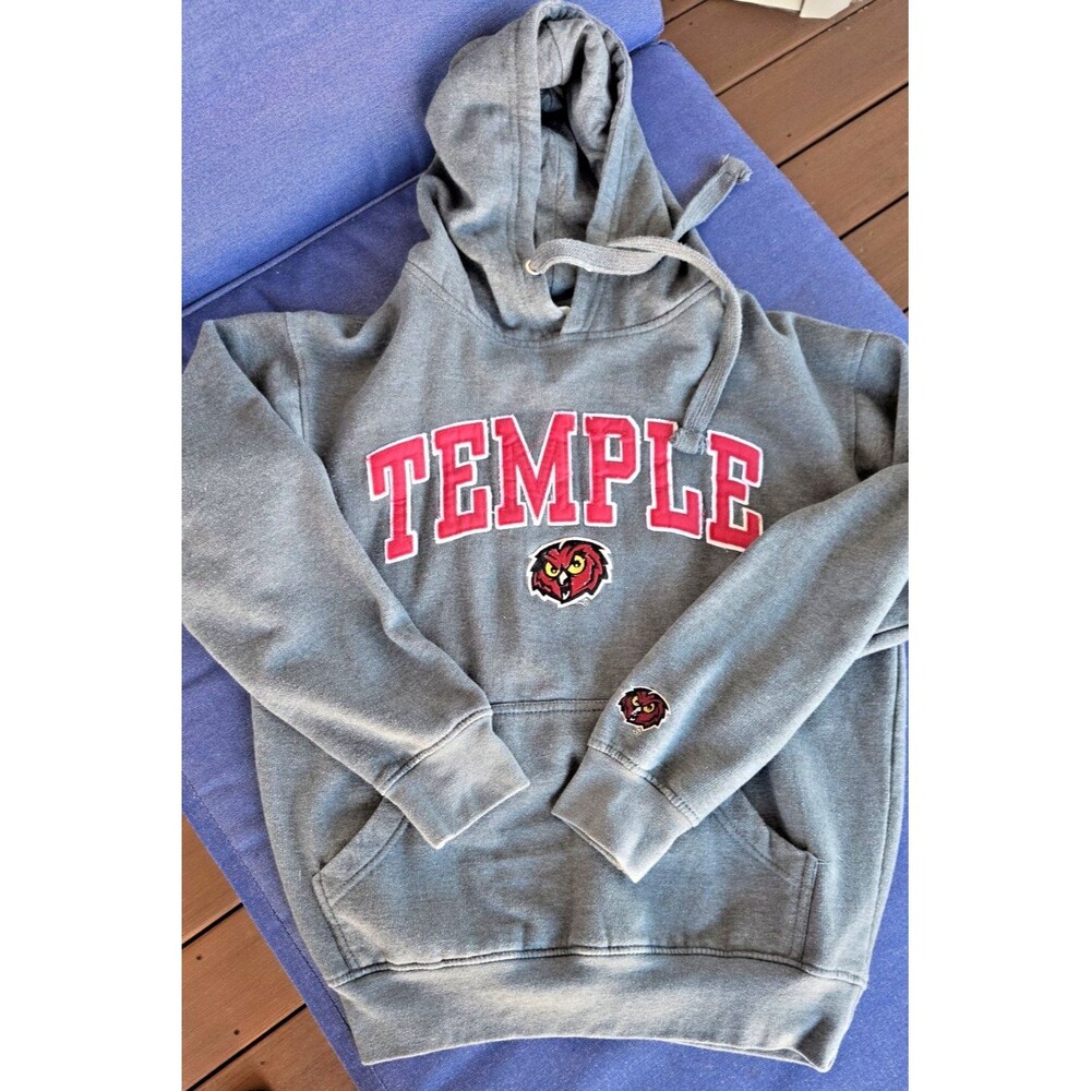 OVB Adult Temple University Temple Owls Fleece Pullover Hoodie Size S
